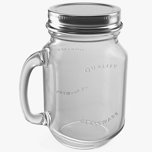 3D model Drinking Jar with Handle