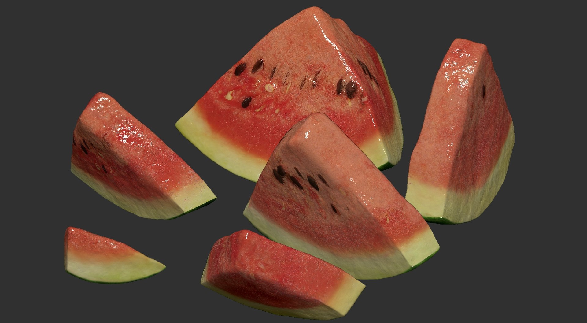 Sliced Watermelon Set 6 Pieces 3D model https://p.turbosquid.com/ts-thumb/CR/SVB4s0/e4/zbrush_01/jpg/1695684259/1920x1080/fit_q87/4776212d2923763b9f65c9ec6d4901170a35236f/zbrush_01.jpg
