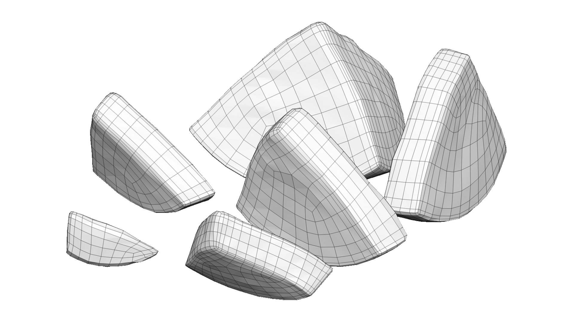 Sliced Watermelon Set 6 Pieces 3D model https://p.turbosquid.com/ts-thumb/CR/SVB4s0/kv/wireframe_05/jpg/1695684849/1920x1080/fit_q87/0a25a13d84748a80ae6d88c13da2ce7f2f3d1215/wireframe_05.jpg