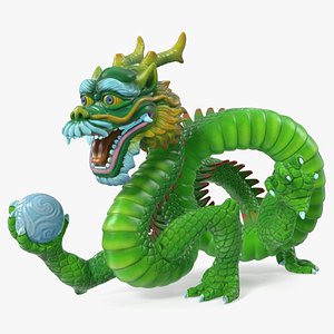 3D Chinese Dragon Good Fortune