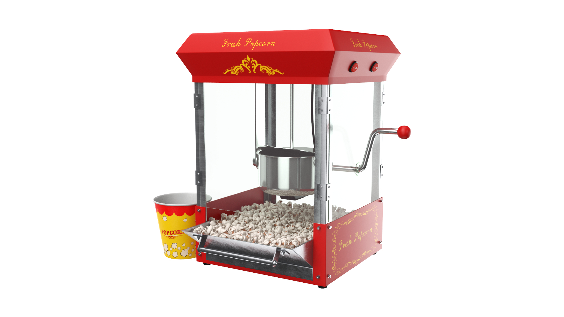 Real Popcorn Machine 3D Model - TurboSquid 1496219