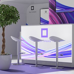 Branded Expo Demo Bar Mockup