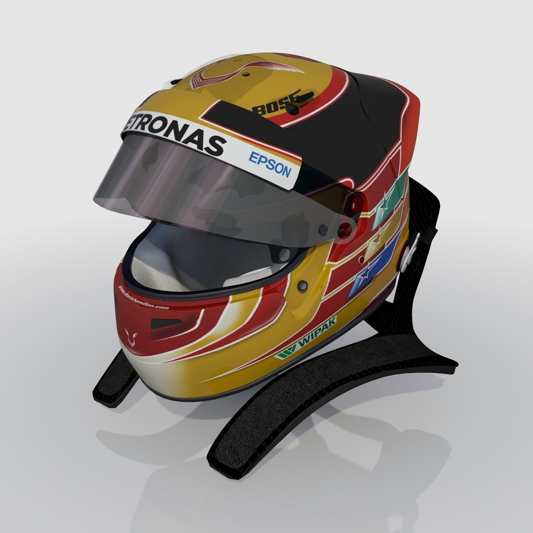 3D Model Lewis Hamilton Helmet 2017 | 1145851 | TurboSquid