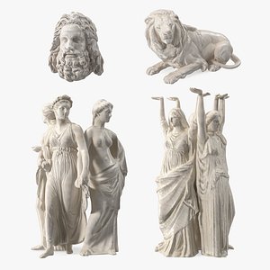 3D Ancient Statues Collection