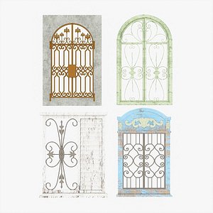 3D Old Window Collection model