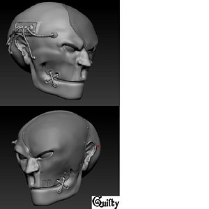 3D character head model