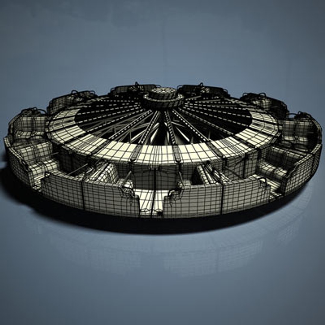 Wipeout Ride Amusement Park 3d Model