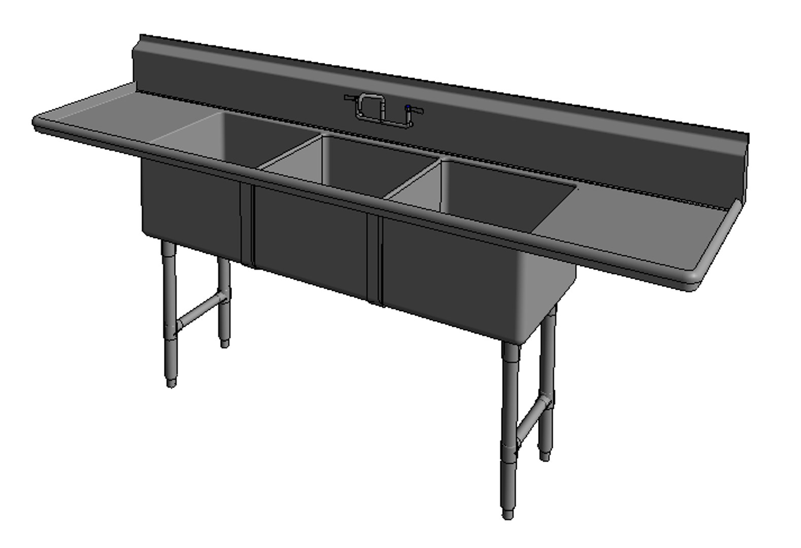 3D Revit Family Sink TurboSquid 1230549