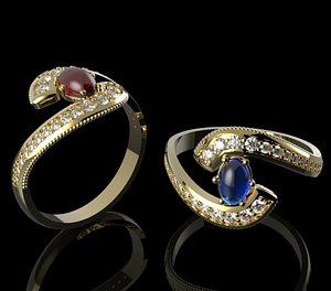 cabochan ring 3D model