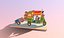 3D model indian tuk taxi
