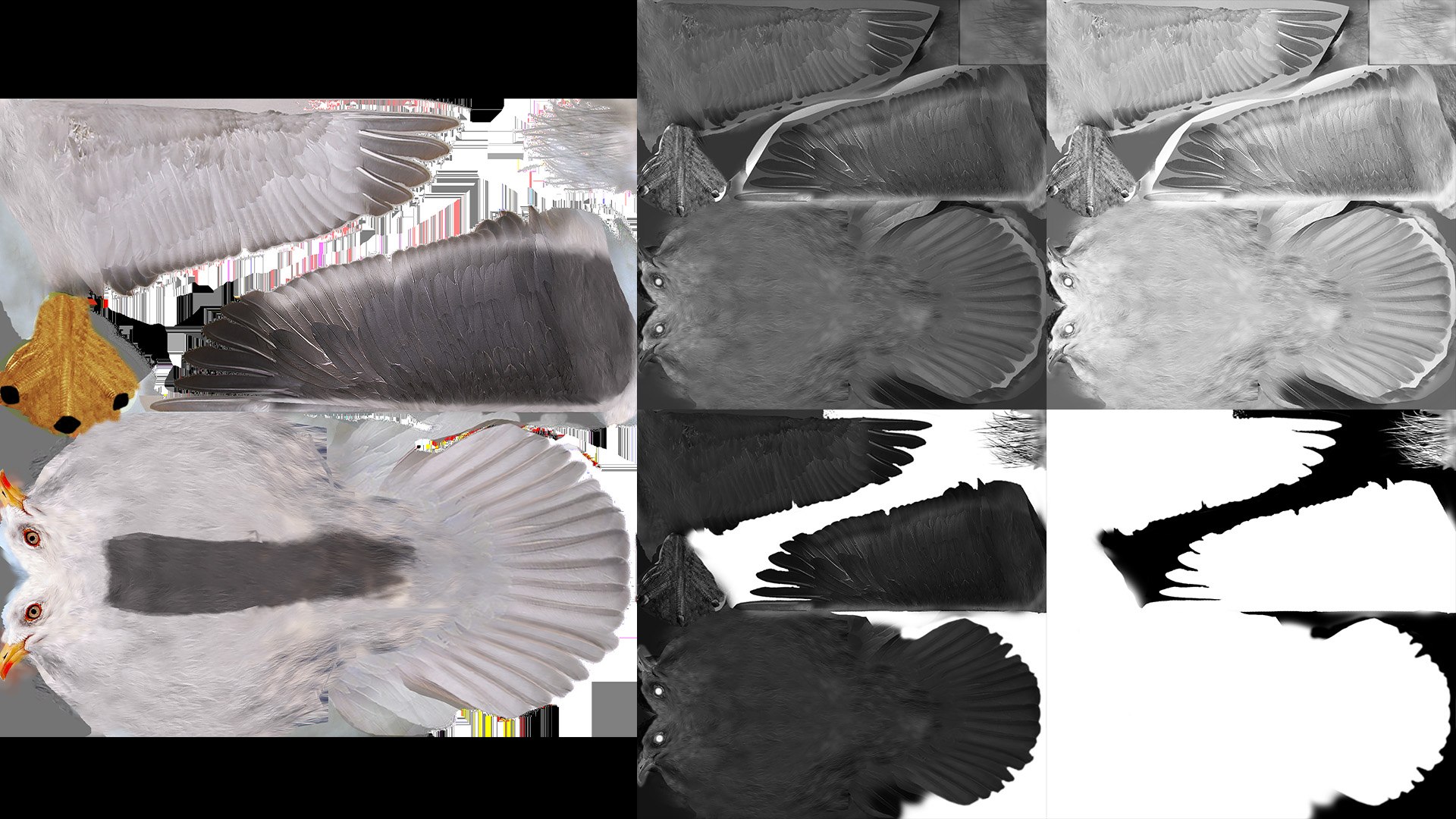 Animated Seagull model https://p.turbosquid.com/ts-thumb/CS/MhFgfI/6d/untitled1_0020_seagull_10_mayab/jpg/1789547742/1920x1080/fit_q87/a000d42104fb5775faee4e972996147c6a7a623a/untitled1_0020_seagull_10_mayab.jpg