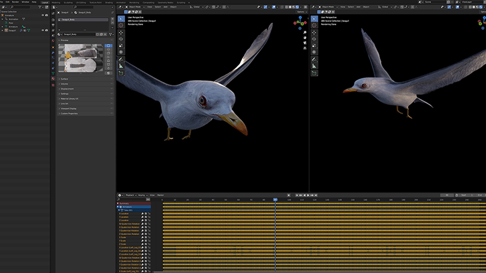 Animated Seagull model https://p.turbosquid.com/ts-thumb/CS/MhFgfI/Dt/untitled1_0019_seagull_11_blender/jpg/1789547741/1920x1080/fit_q87/0c9c076c7c49724f1ccfe941c807408a79a1e156/untitled1_0019_seagull_11_blender.jpg