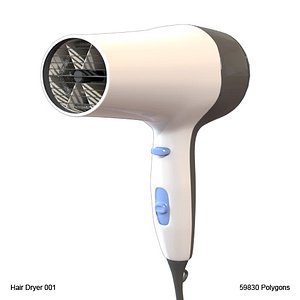 3ds max hair dryer