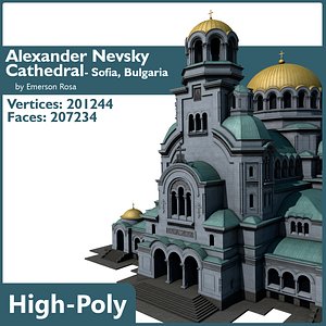 alexander nevsky cathedral sofia 3d model