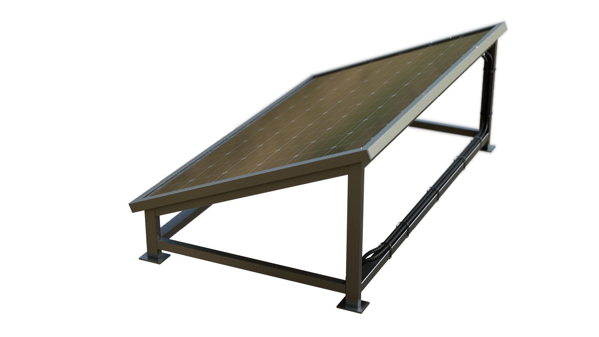 3D Solar Panel With Base - TurboSquid 2066364