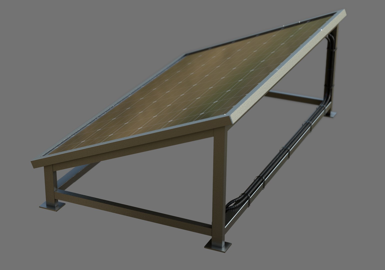3D Solar Panel With Base - TurboSquid 2066364