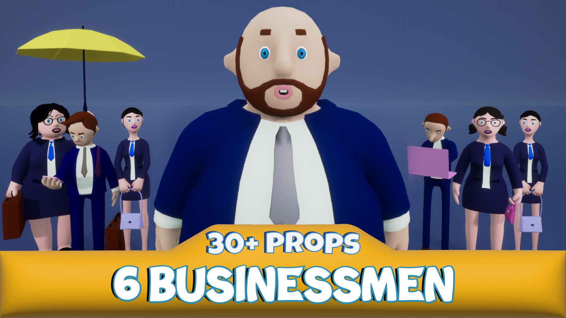 Businessman With Props Model - TurboSquid 2327233