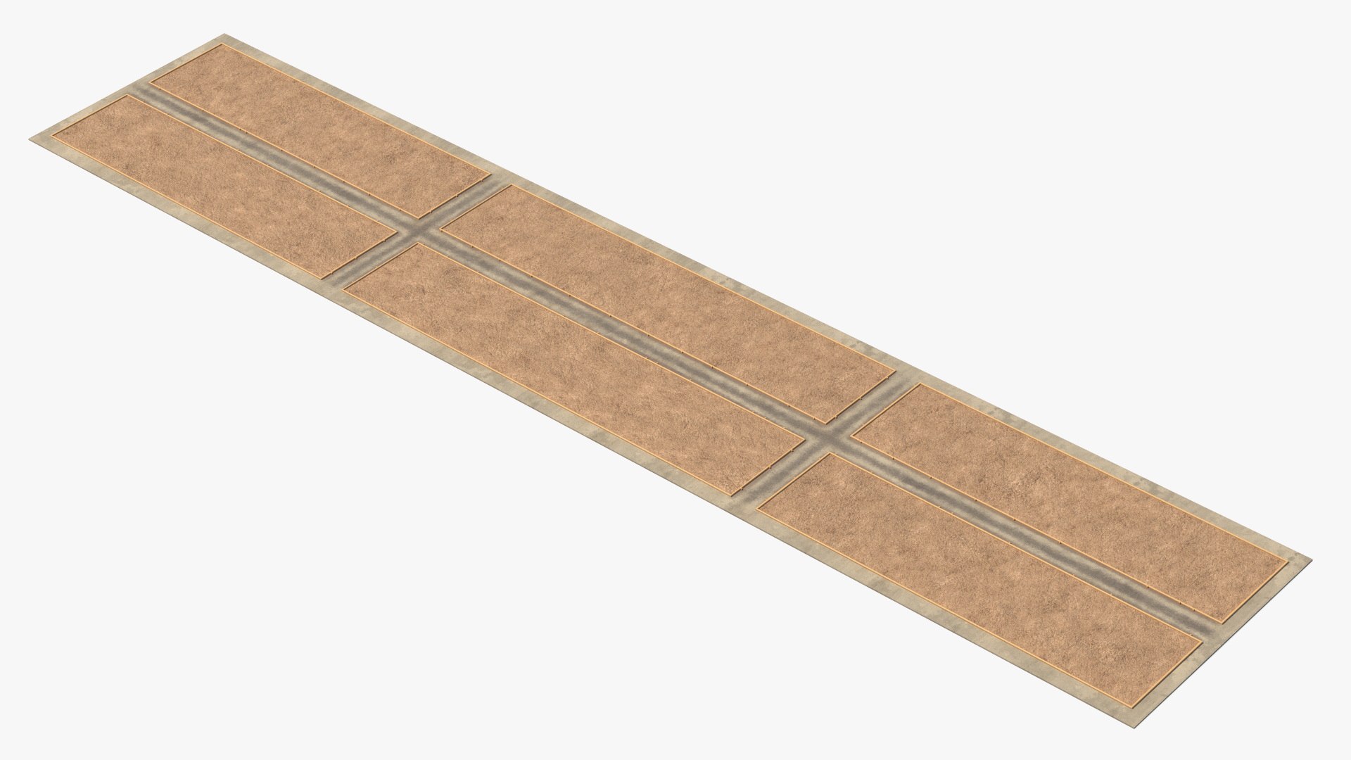 Agricultural Bed Grid Structure 3D model preview
