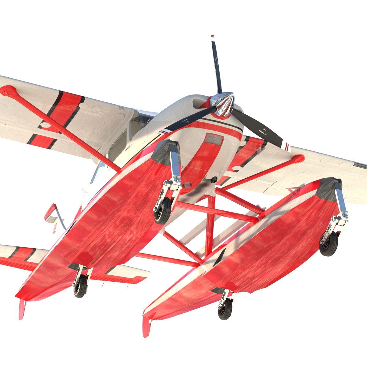 3d cessna 182 skylane floats model