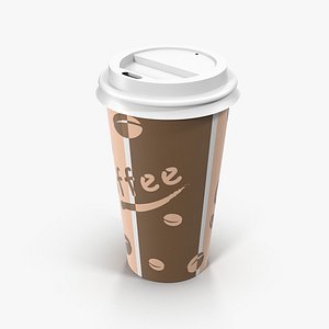 Coffee Paper Cup With Lid and Stopper 3D model - TurboSquid 2135372