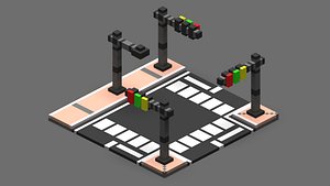 voxel road 3D model