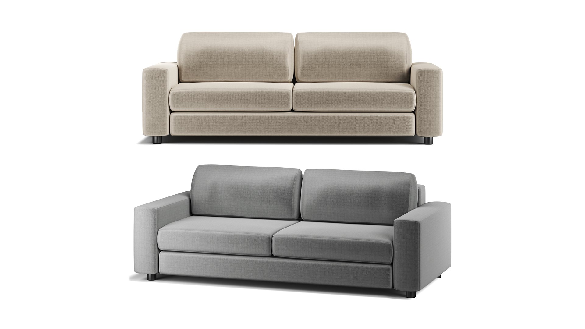 3D Urban West Elm Sofa Model TurboSquid 2217527