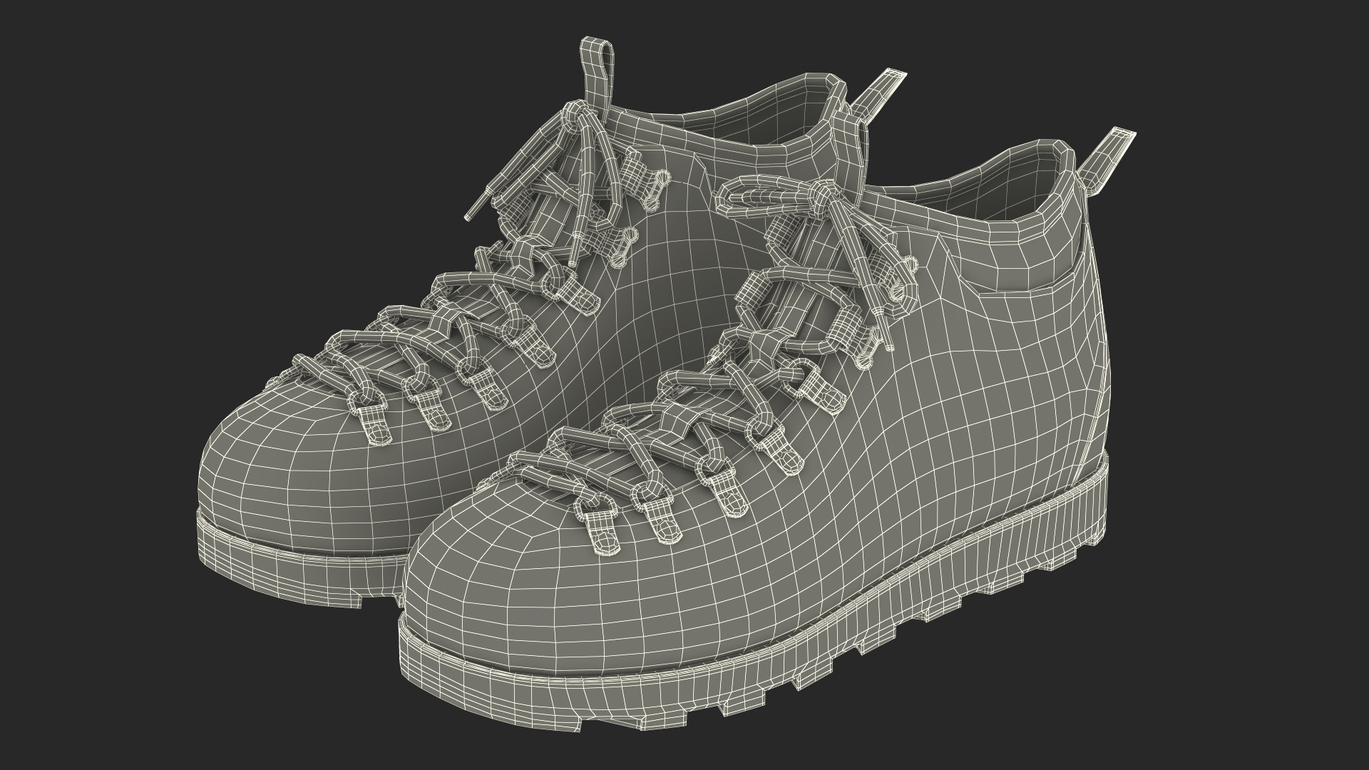 3D Hiking Boots Model - TurboSquid 2346060