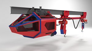 3D Pneumatic trolley model