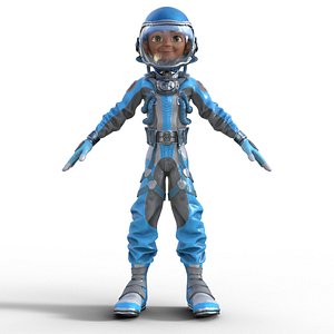 3D Cartoon Astronaut Man 3D