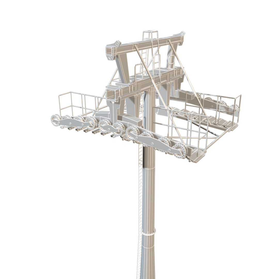 3d ropeway tower model