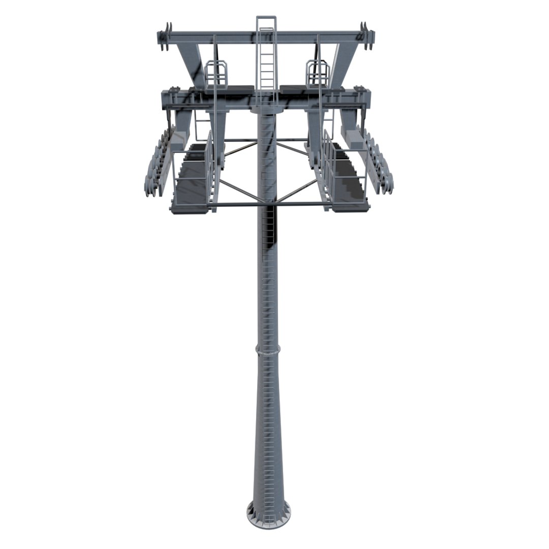 3d Ropeway Tower Model