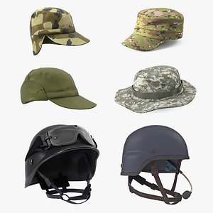 military hats 3D