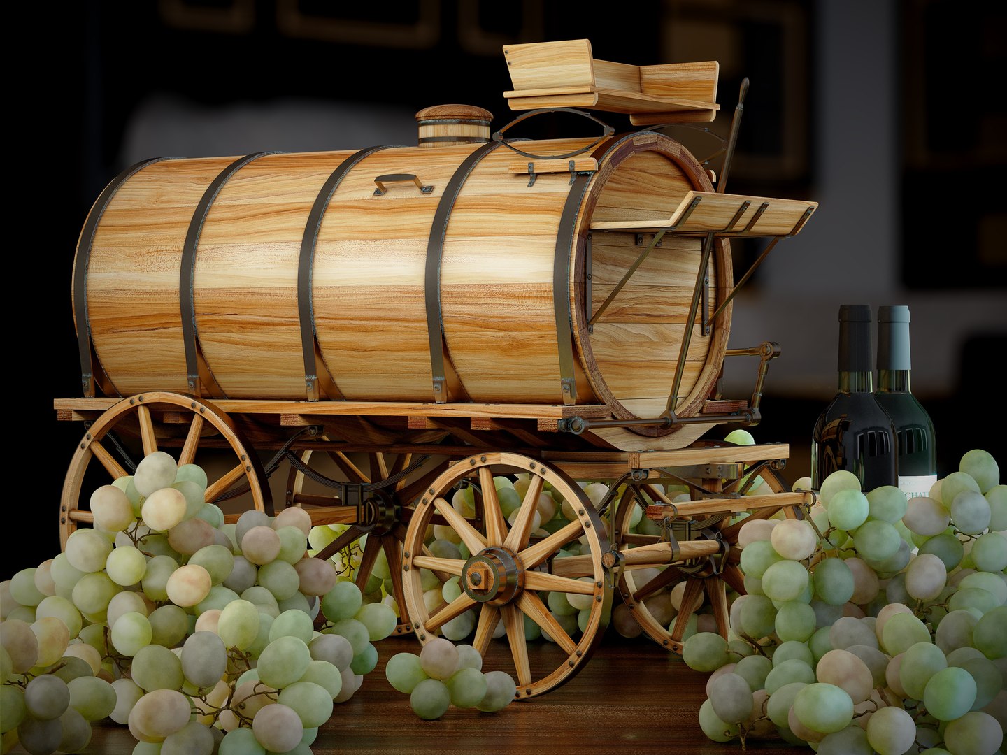 3D decorative wine barrel https://p.turbosquid.com/ts-thumb/CS/yuGAWM/xE/post_2/jpg/1606834892/1920x1080/fit_q87/f670dfc5e66498d121aa45be2da3b0e127a11e8e/post_2.jpg