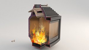 fireplace water jacket 4 model
