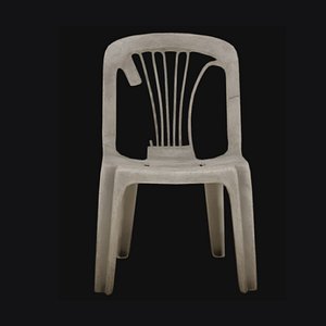 3D Old Plastic Chair model