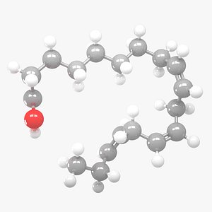 3D model Linolenic acid - C18H30O2 Molecular Structure