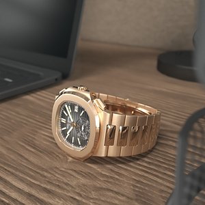 Nautilus Patek Philippe 5980 1R Rose Gold Date Chronograph