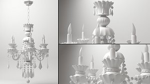 White Ceramic Modern Chandelier