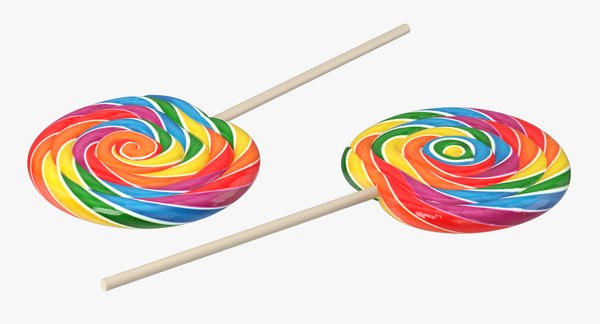 3d model of swirl lollipop