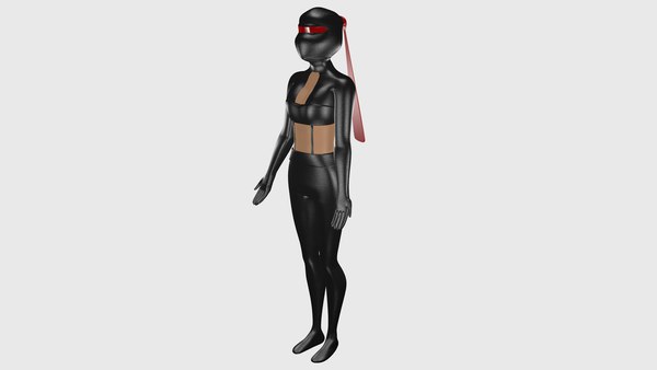3D girl alpha version high-poly model
