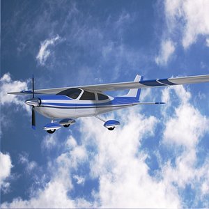 3ds max cessna propeller aircraft