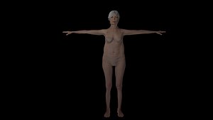 3D old woman