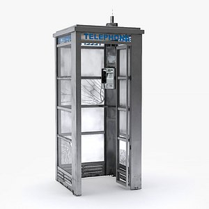 street phone booth 3D model