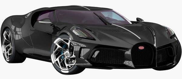 3D bugatti la voiture noire model
