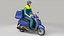 scooter man 3D model