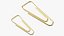 Colección de clips de papel dorados 2