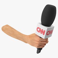 CNN Reporter Hand with Microphone