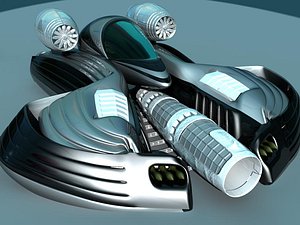 futuristic ship 3ds