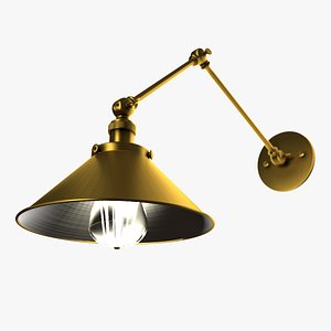 3D Brass sconce lamp model