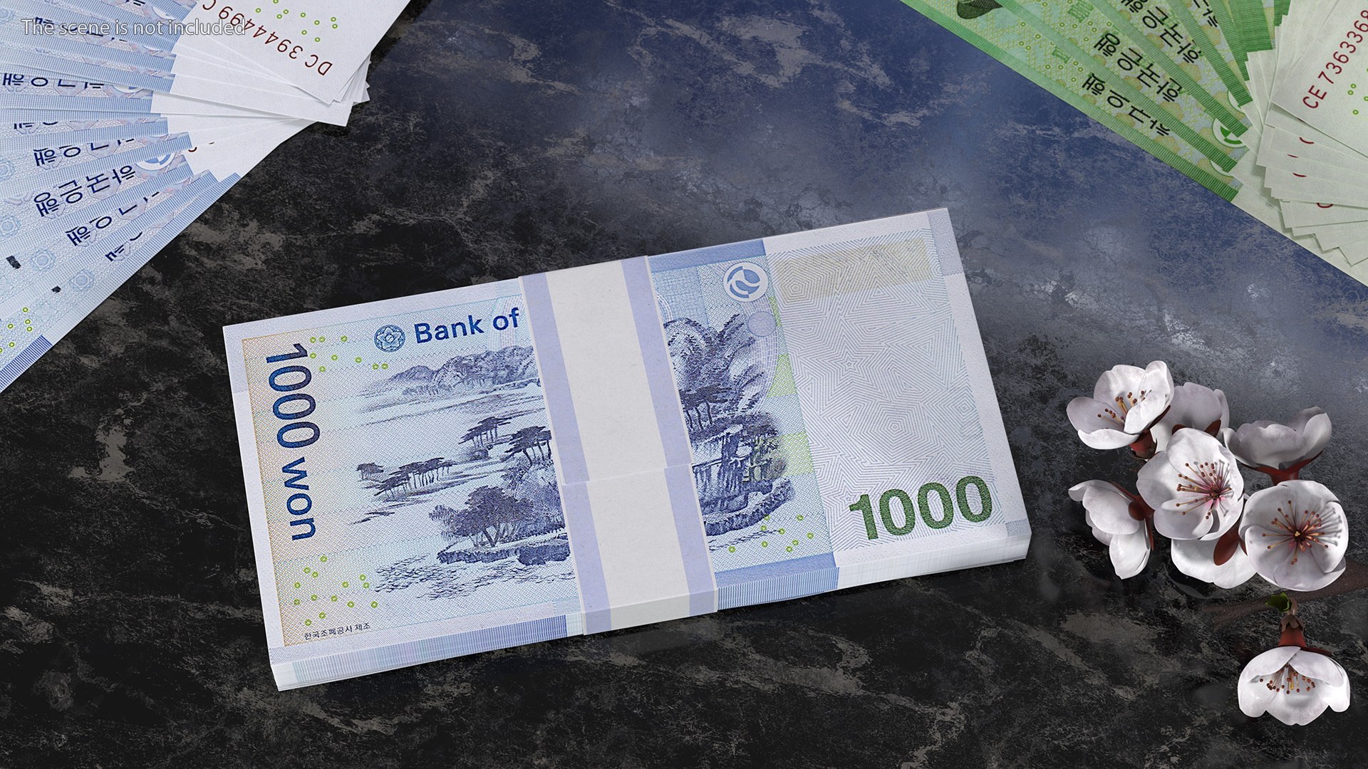 3D Model South Korean 1000 Won Banknote Bundle - TurboSquid 1730039
